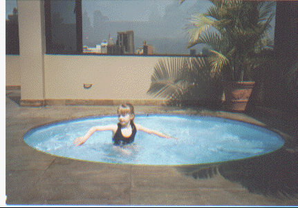 Leanne on the Roof of the Hotel