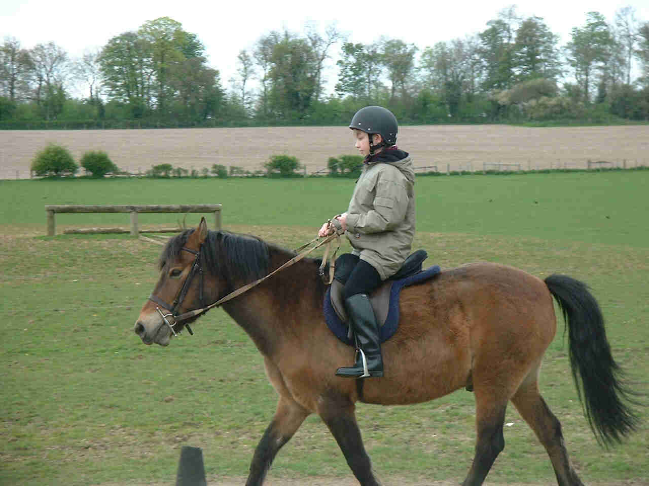 Leanne riding Charlie